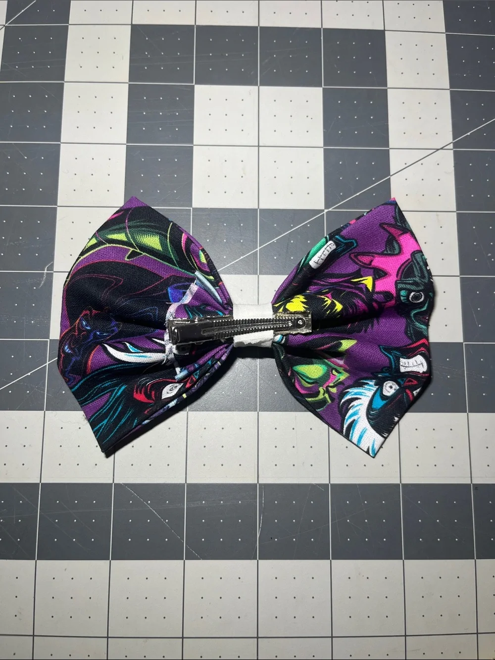 Villains purple hair bow